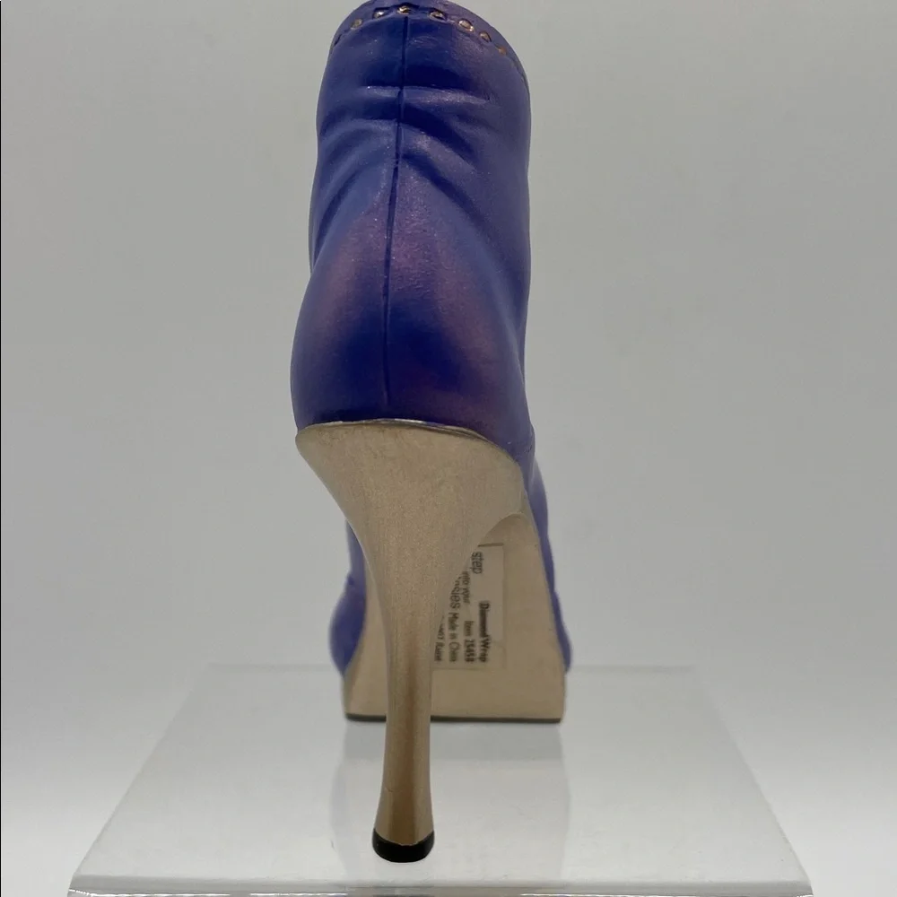 Vintage Just The Right Shoe By Raine Diamond Wrap Lavender Gold